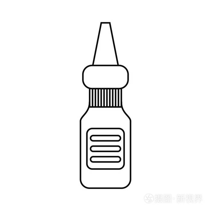 眼睛滴瓶药细线插画-正版商用图片0xhg48-摄图新视界