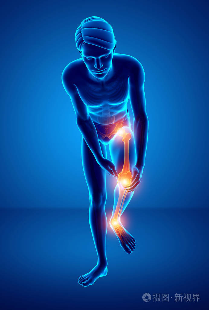 男性的腿关节疼痛