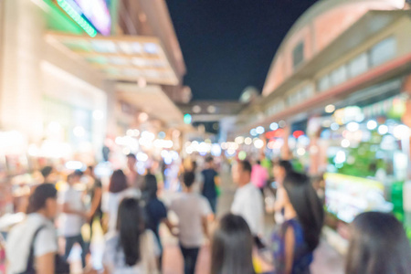 摘要模糊人民群众在街边市场