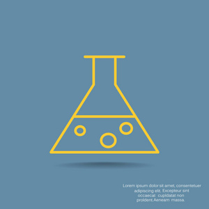 化学瓶简单 web 图标
