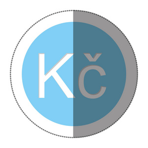 捷克克朗捷克克朗货币符号图标照片