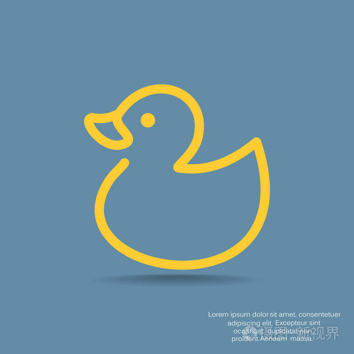 简单的玩具鸭图标