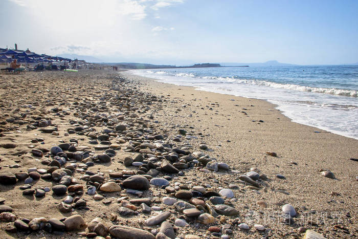 大钦岛鹅卵石沙滩图片