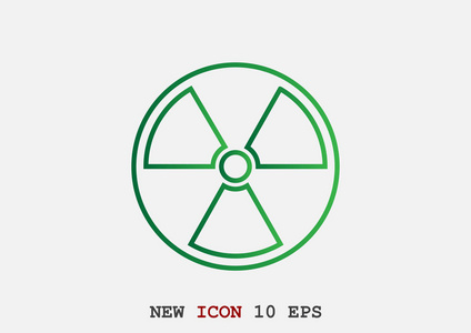 简单的辐射标志图标照片