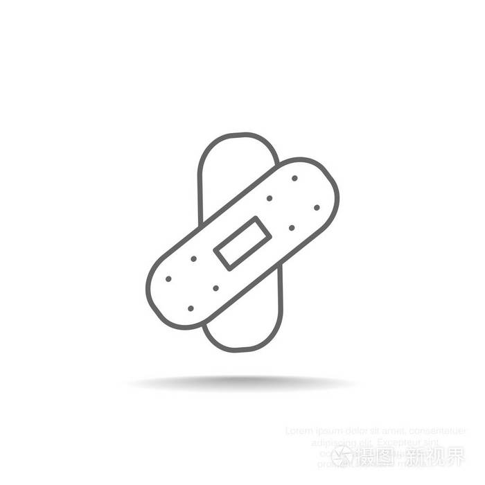 绷带石膏简单web图标