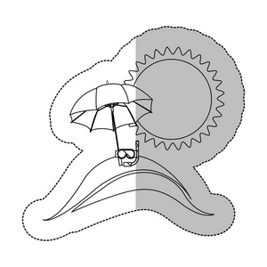 阳伞图标符号海滩