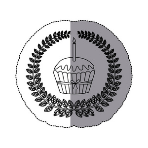 会徽松饼蛋糕图标设计