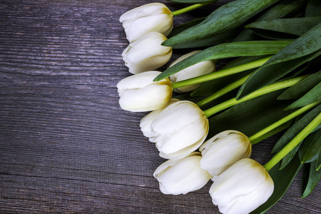 白色郁金香鲜花与复活节蛋环境商品和服务上木