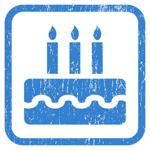 生日蛋糕图标橡胶水印