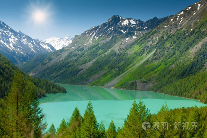 高山湖,俄罗斯西西伯利亚阿尔泰山,卡吞海岭