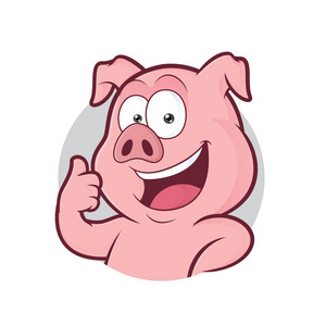 放弃武器猪拇指放弃在圆框照片