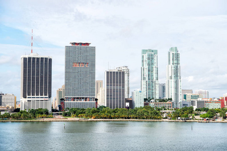 迈阿密，海景碧沙，市中心摩天大楼