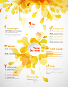 创意，颜色丰富的简历简历模板