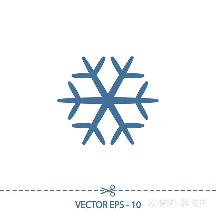 雪花图标,矢量图.平面设计风格