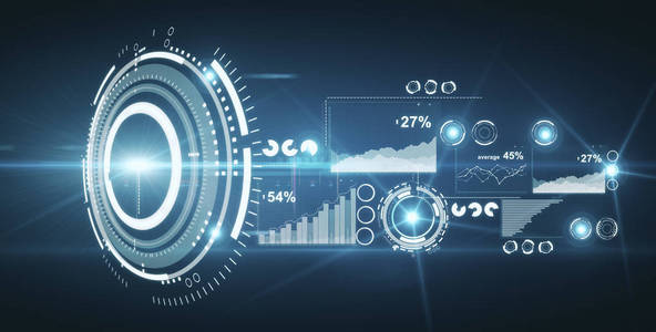 抽象的图,股票媒体图像数字化图形拿着智能手机和工作计算机数字化的