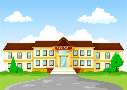 学校建设卡通照片