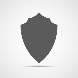 黑色的盾牌图标.矢量图照片