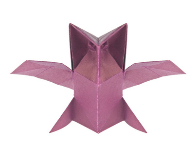紫色的折纸猫头鹰