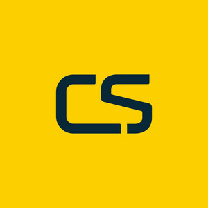 最小字母标志设计初始字母cs标志模板设计插图