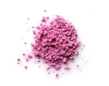 粉红粉眼影化妆美容产品的样品作为