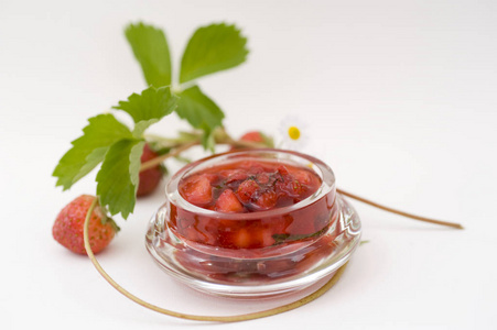 香草的草莓果酱图片