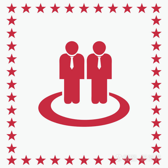 人在彩色背景上孤立的时尚平面样式图标人群中的标志人为您的web站点