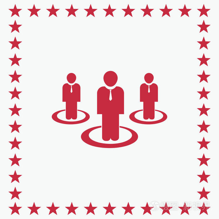 人群中的标志.人为您的 web 站点设计, 徽标, ui 的应用程序的符号.