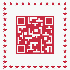 示例 qr 代码准备好用智能手机扫描