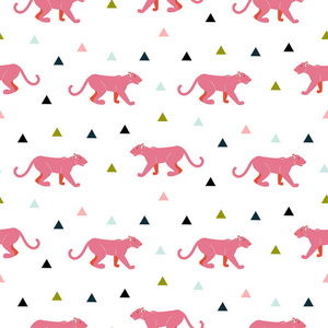 粉红豹动物无缝矢量模式