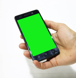 绿屏的智能手机