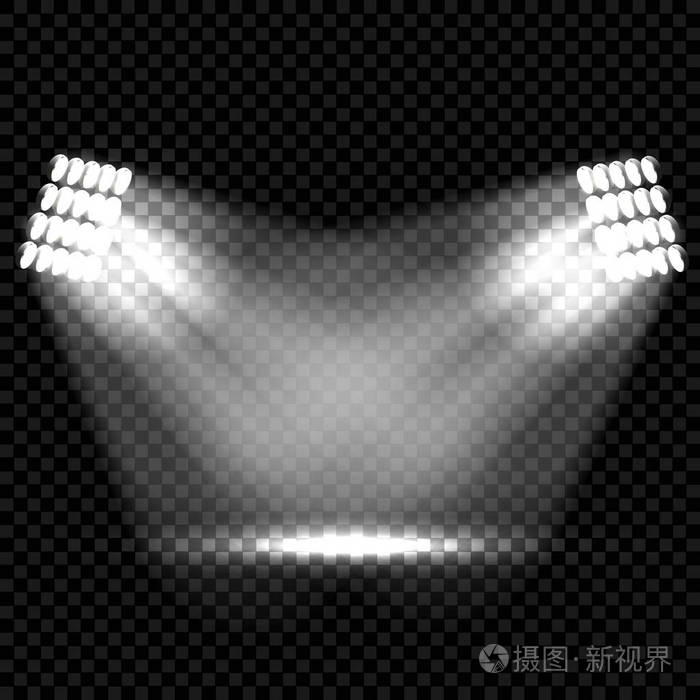 聚光灯的场景的灯光效果.舞台灯聚光灯矢量