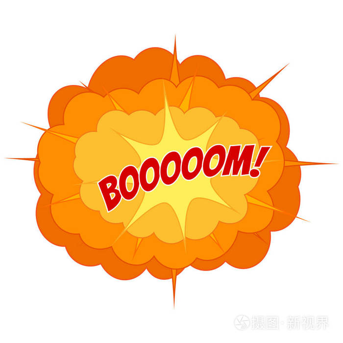 漫画书爆炸,矢量图.大卡通炸弹解释