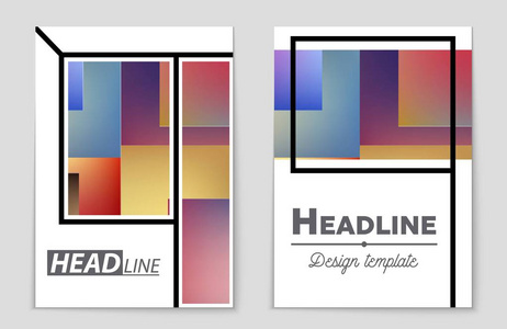 抽象矢量布局背景集。艺术模板设计 列表 页面 样机宣传册主题样式 横幅 想法 封面 小册子 打印 传单，书，空