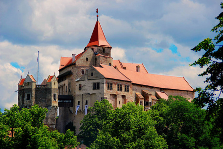 城堡Pernstejn捷克共和国