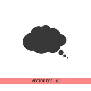 幽默的演讲，气泡图标，矢量图。平面设计风格