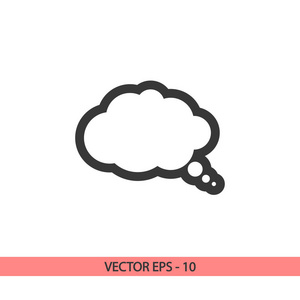 幽默的演讲，气泡图标，矢量图。平面设计风格