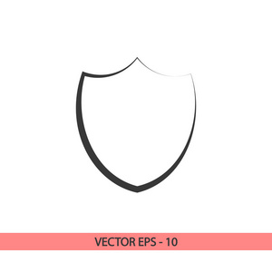 盾牌图标，矢量图。平面设计风格