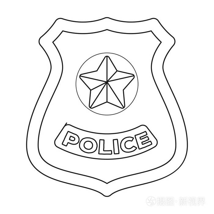 警察象征股票矢量图插画-正版商用图片0xkr5o-摄图新视界