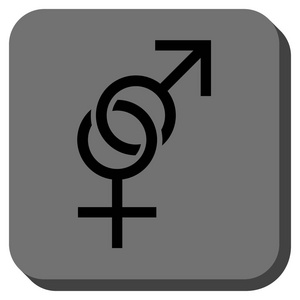 性别符号圆形方形按钮