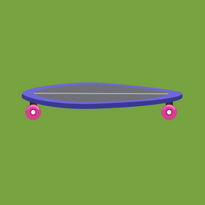 与积极的生活方式 极限运动青年活动 平衡街道交通矢量插图轮孤立的滑板