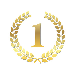 第一名的标志.挑战的奖杯.象征胜利和成就.矢量图.