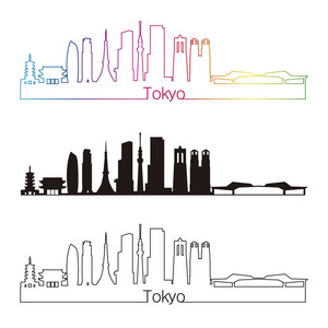 东京 V3 天际线直线型，彩虹
