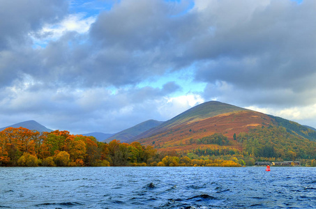 股票形象的海湾 Lomond，苏格兰