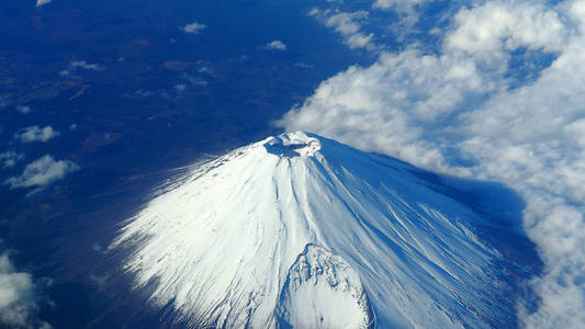 顶视图的富士山山