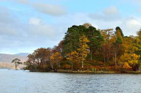 股票形象的海湾 Lomond，苏格兰