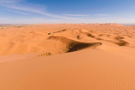 梅尔祖加，摩洛哥撒哈拉沙漠，沙丘的 Erg 沙漠