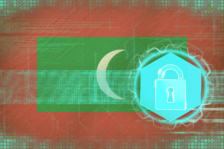 马尔代夫网络保护。计算机安全概念