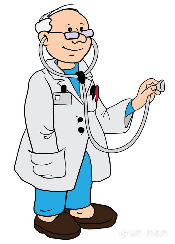 插画 医生轮廓,立场,观点.eps 10 矢量图.eps