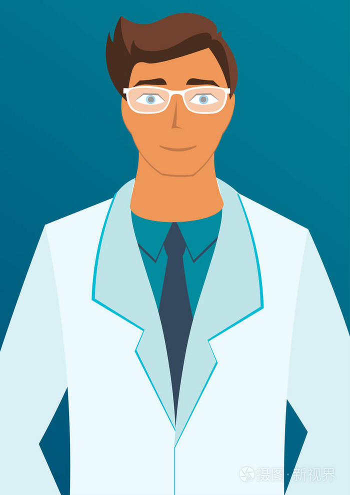 与医生的海报.医疗护理.医疗的礼服.矢量平面插画