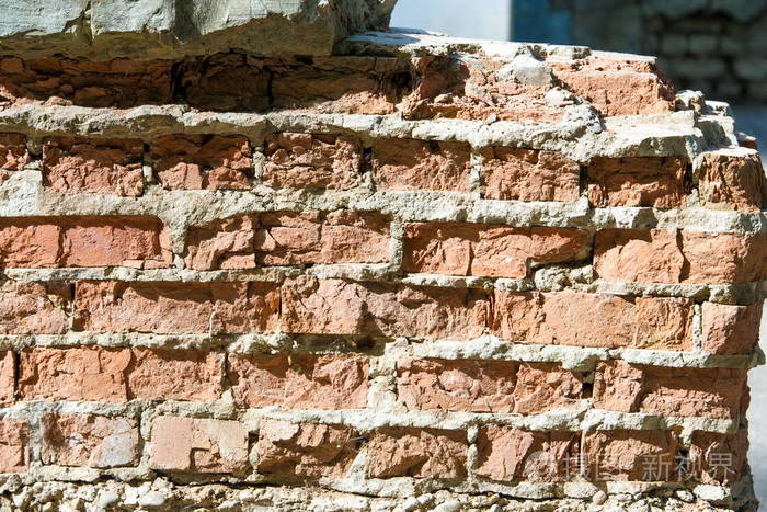 纹理背景砖旧石膏旧的灰色砖墙有文字空间砖旧墙纹理为背景砖墙的背景